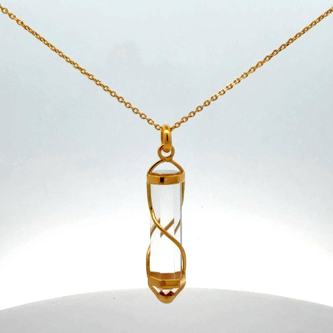 infinite harmony crystal pendant - gold plated