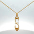 infinite harmony crystal pendant - gold plated