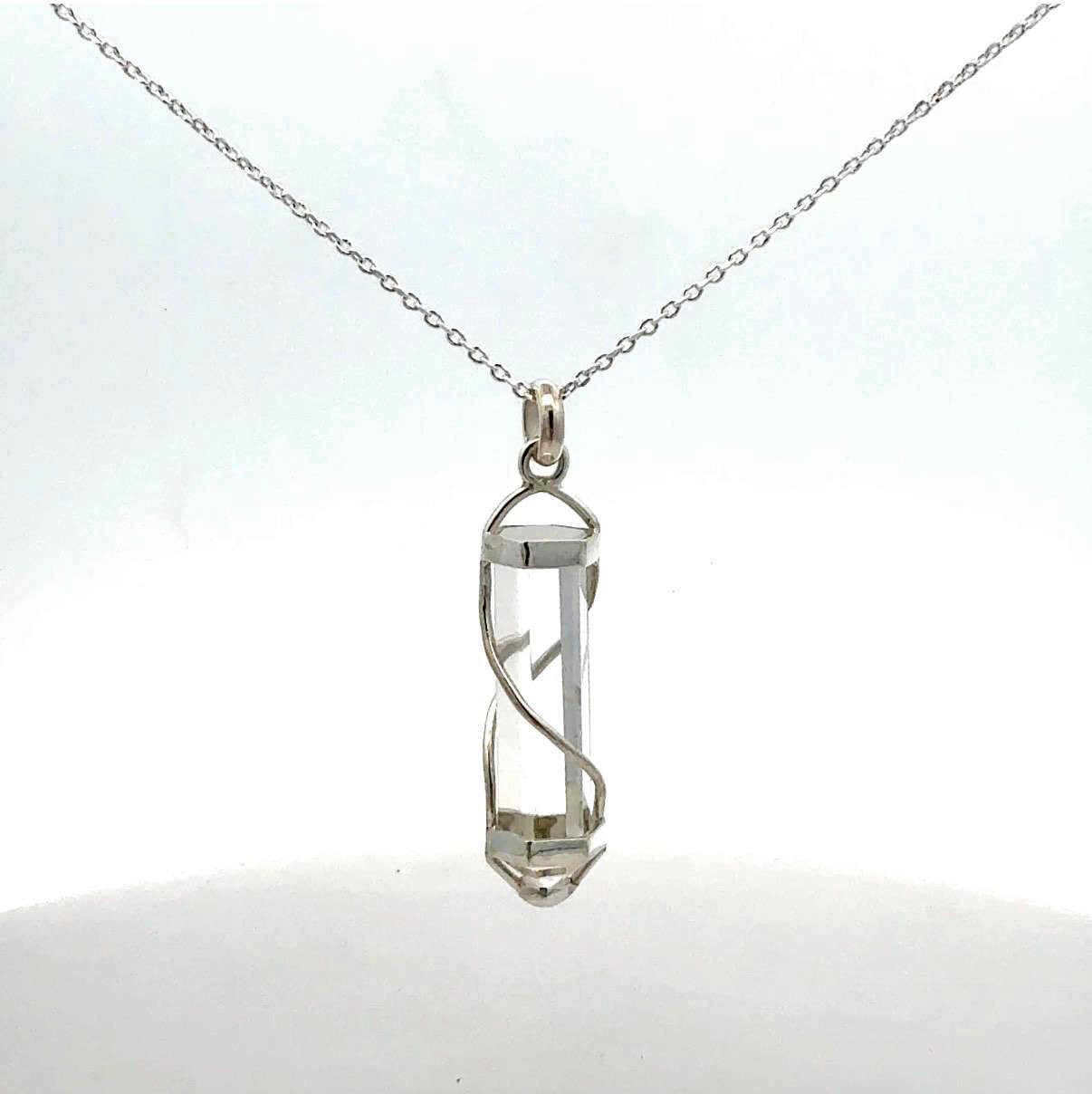 Infinite Harmony Crystal Pendant - Silver
